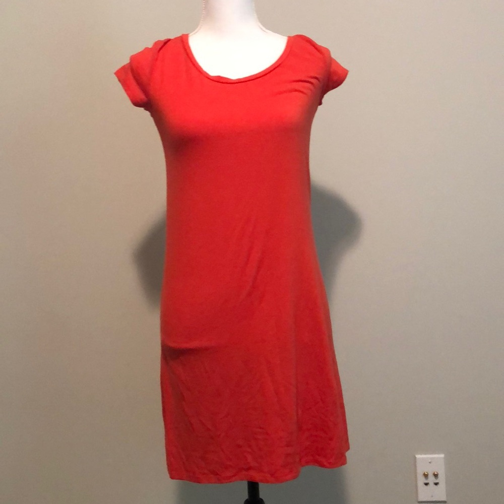 Small orange T-shirt dress